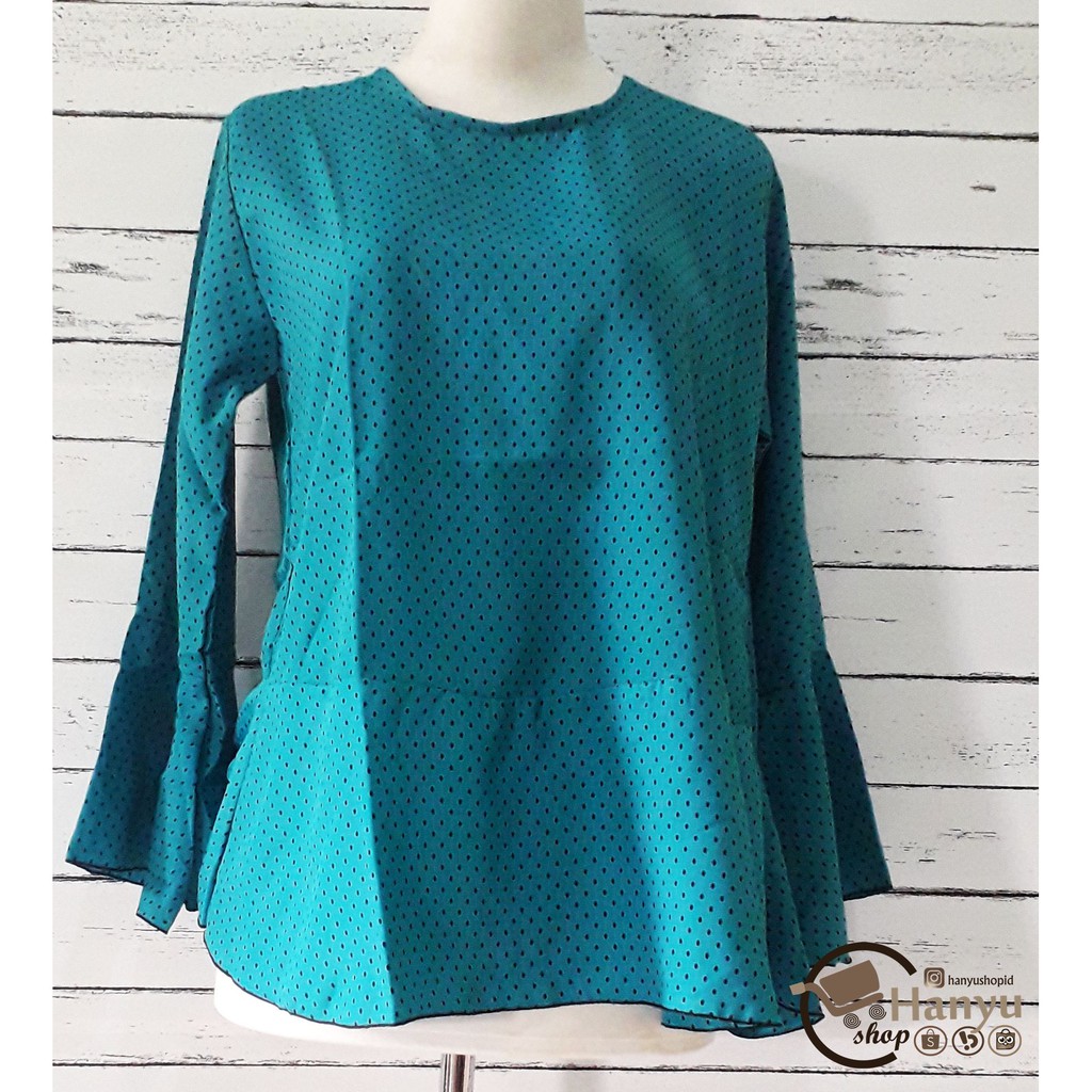 Atasan Top Blouse Casual Polkadot