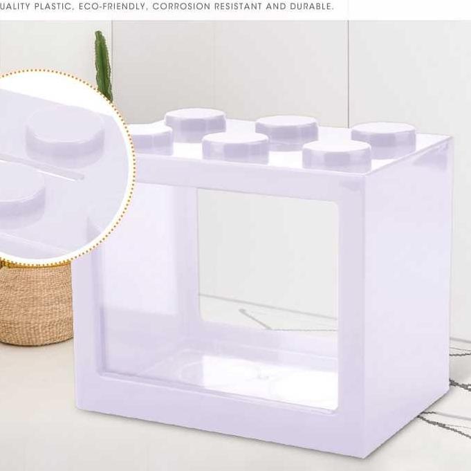 AKUARIUM MINI IKAN CUPANG HIAS AQUARIUM AQUASCAPE MINI KECIL LEGO KOTAK UNIK AKRILIK MURAH A04