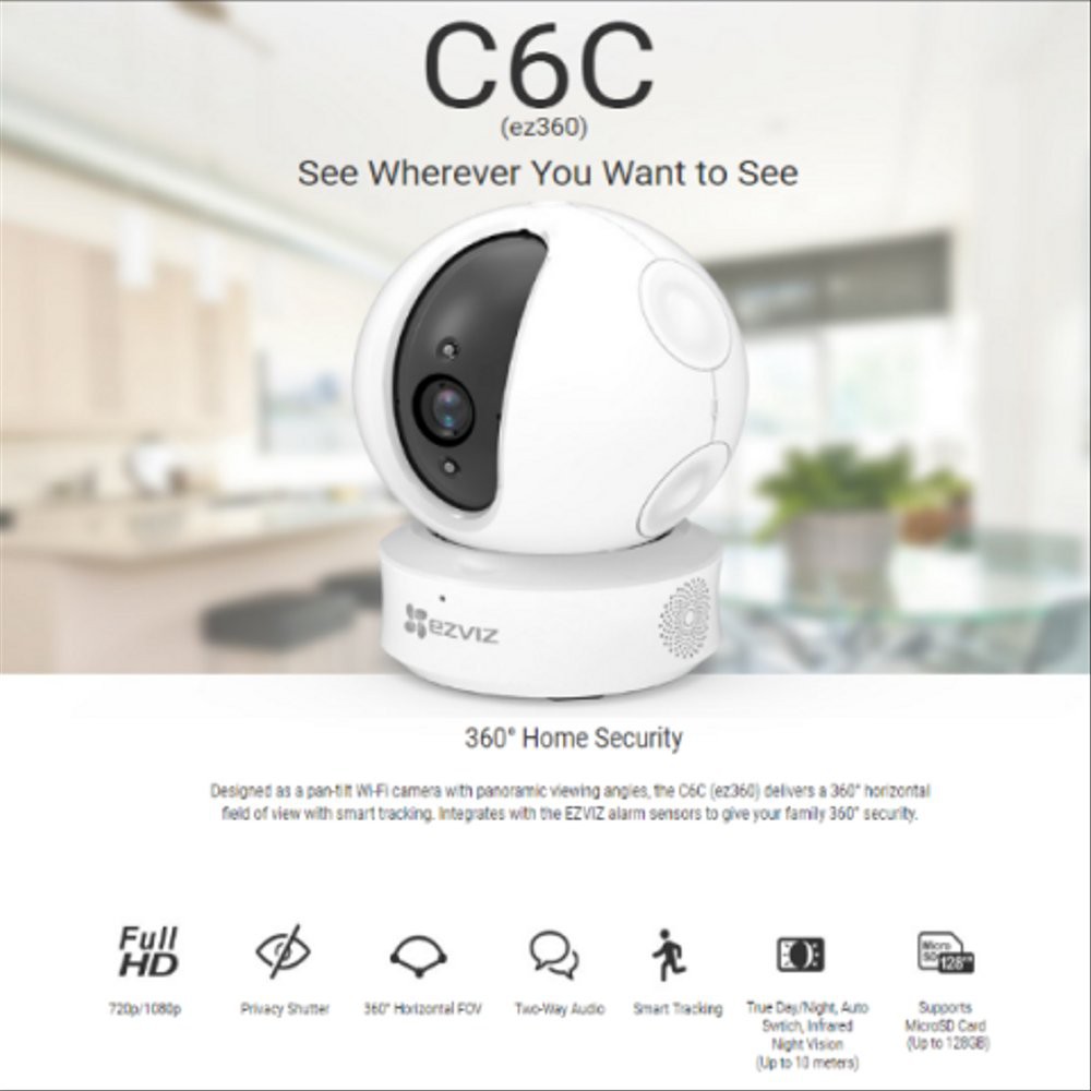 EZVIZ C6N 1080P CCTV SMART IP Camera Wi-Fi 2MP / C6N) BERGARANSI RESMI