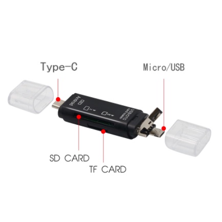 3 in 1 USB 3.0 Type C/USB/Micro USB SD TF Memory Card Read OTG Adapter (Bisa COD)