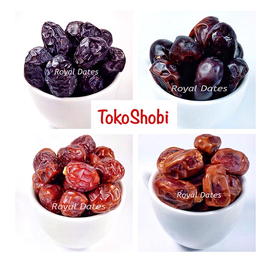 

Royal Dates 500 Gram Kurma Tunisia Khalas Lulu Mesir Sukkari Sukari Ruthob Hitam TokoShobi