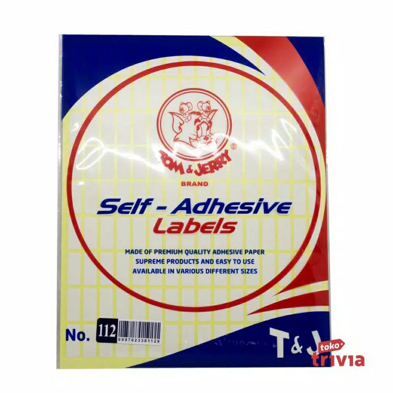 

Tom and jerry label 112 T&j labels no 112 self-adhesive 1Pack saja