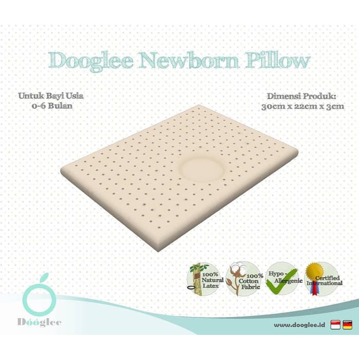 Dooglee Newborn Pillow / Bantal Bayi Latex