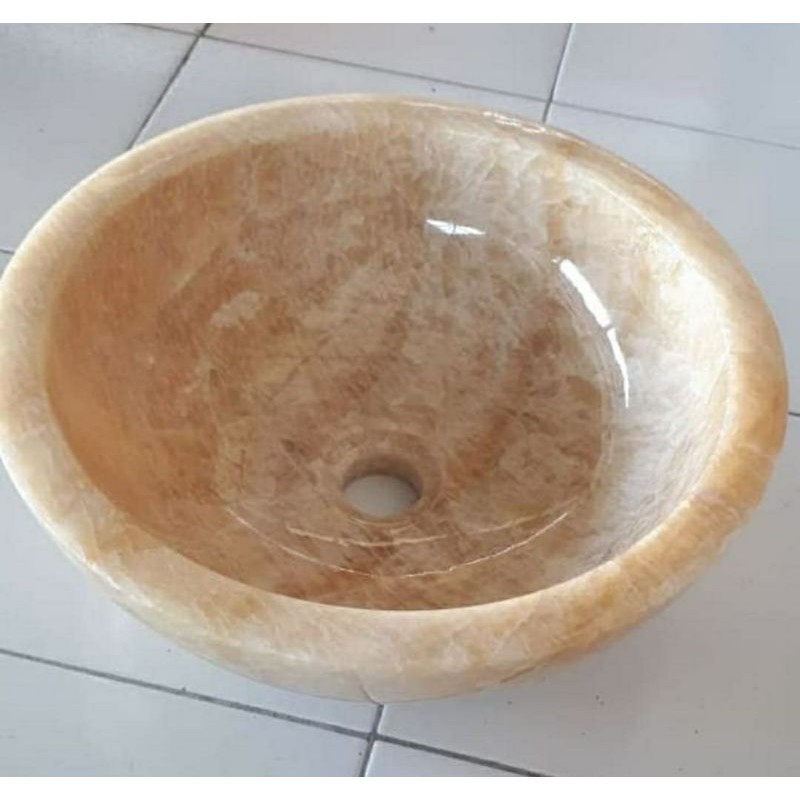 Wastafel Onyx Bundar