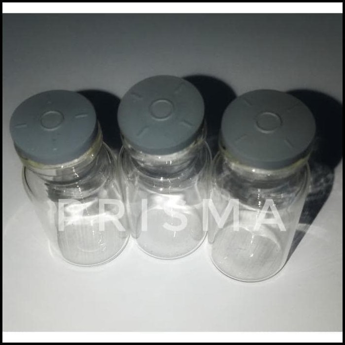 BOTOL VIAL KACA TUTUP KARET 10ML / BOTOL VIAL / BOTOL PENISILIN ASLI