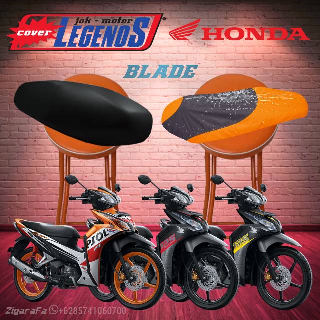 Cover Jok BLADE Anti Air / Sarung Mantel Jok Motor Standar / Modifikasi