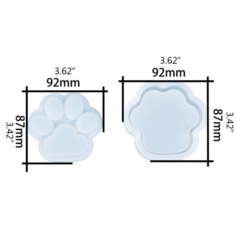 SIY  1 Set Cat Paw Storage Box Crystal Epoxy Resin Mold Jewelry Container DIY Tools