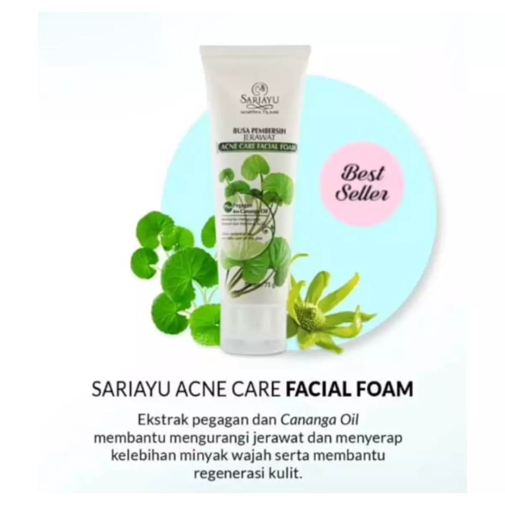 PAKET JERAWAT SARIAYU 3 IN 1 - Sariayu Intensive Acne Care Obat Jerawat 12 ML - Sari Ayu Langsat Facial Foam 75gr - Sabun Pencuci Wajah - LOTION PENGHILANG JERAWAT DAN FLEK HITAM DALAM 24 JAM / LOTION PUTIH GLOWING / SARIAYU ACNE CARE / LOTION JERAWAT