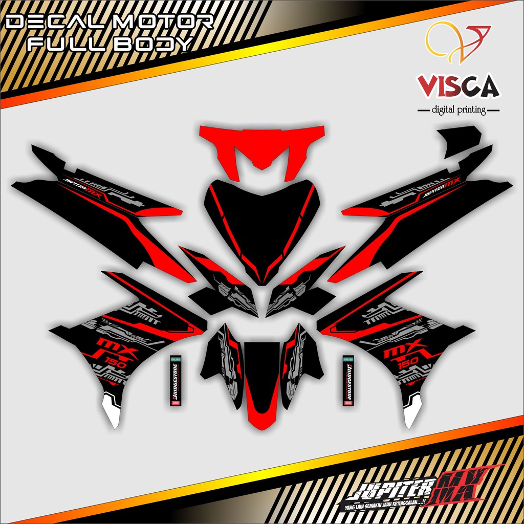 Decal Jupiter Mx 135 Full Body Stiker Jupiter Mx 135 Full Body Dekal Jupiter Mx 135 Hitech