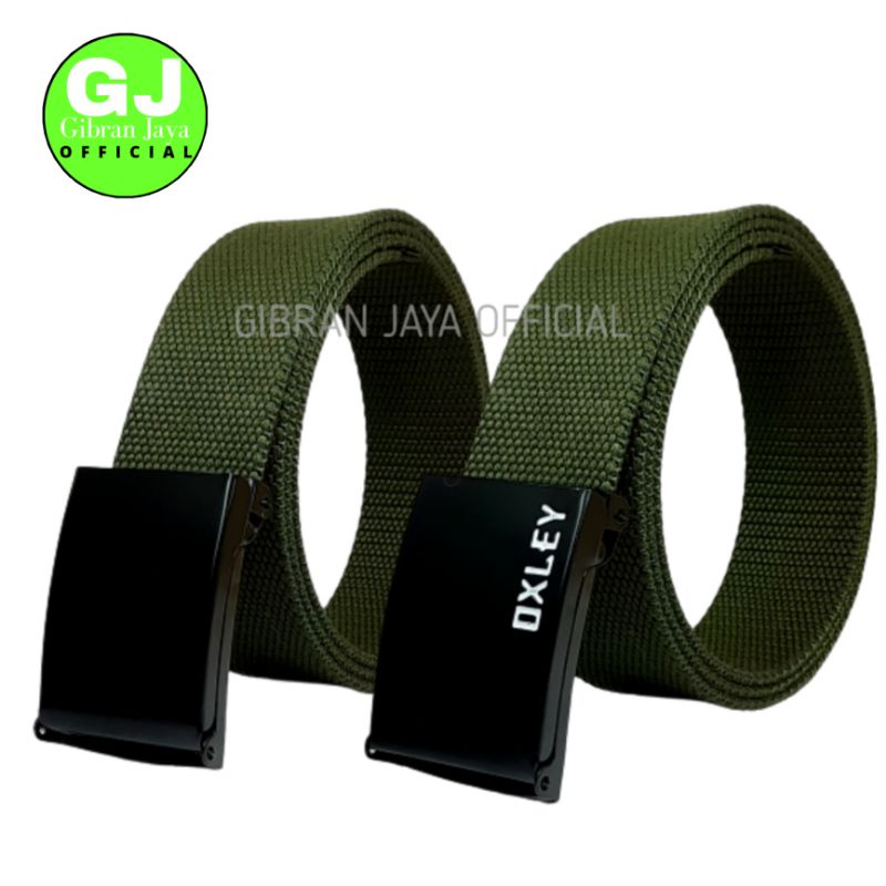 Gesper Ikat Pinggang Size JUMBO 150CM Pria dan Wanita Katun Hitam Polos TEBAL TERMURAH