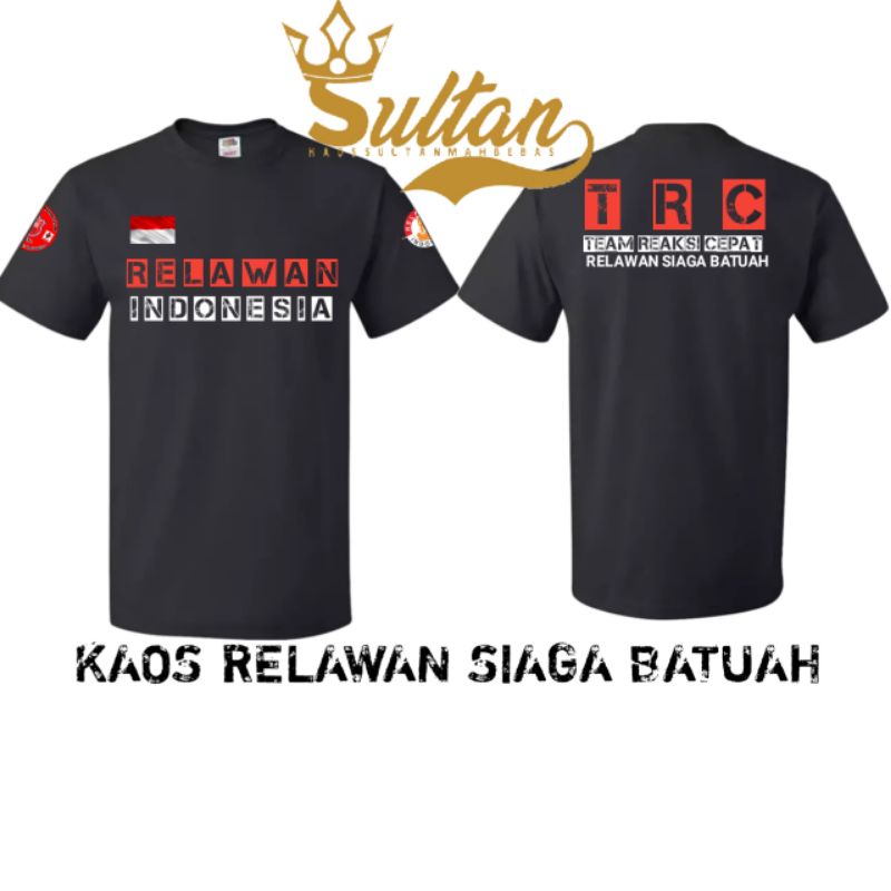kaos Relawan Indonesia/kaos TRC Relawan