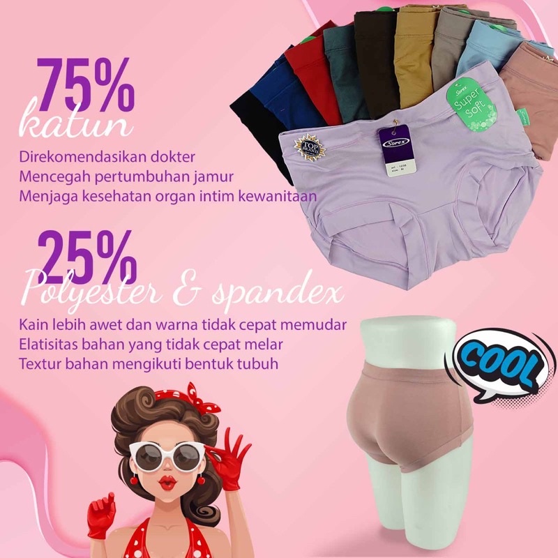 Cd Celana Dalam Wanita Sorex 1238 Pakaian Dalam Wanita Kancut Wanita Undies Underwear Wanita Sorex