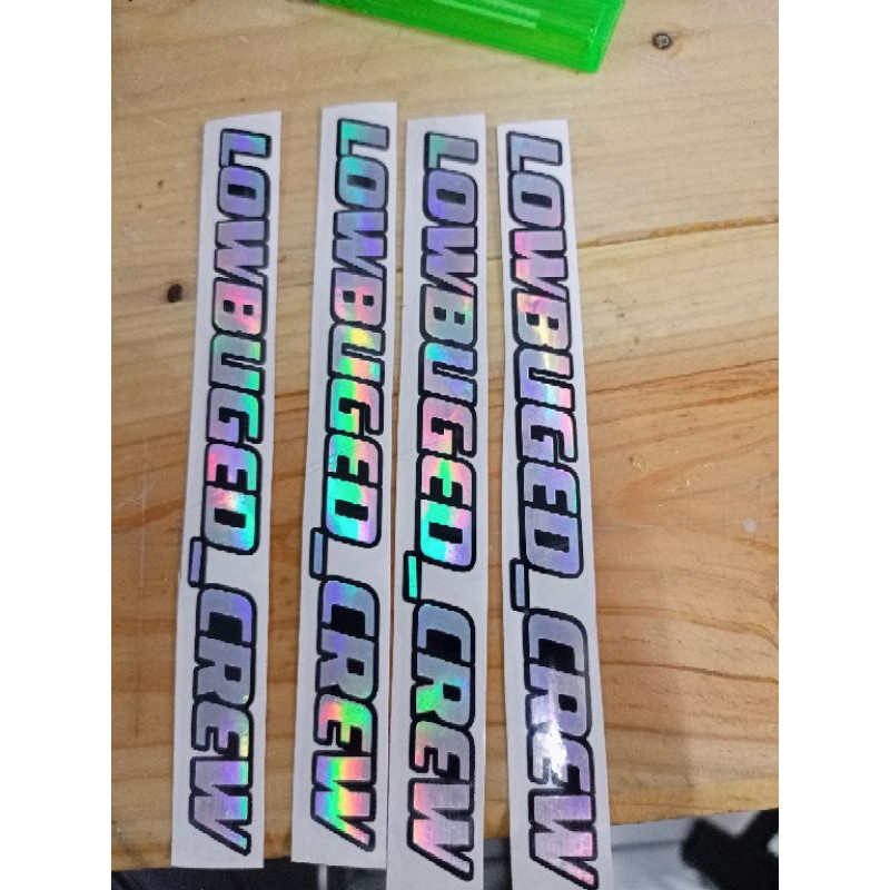 

sticker nama hologram