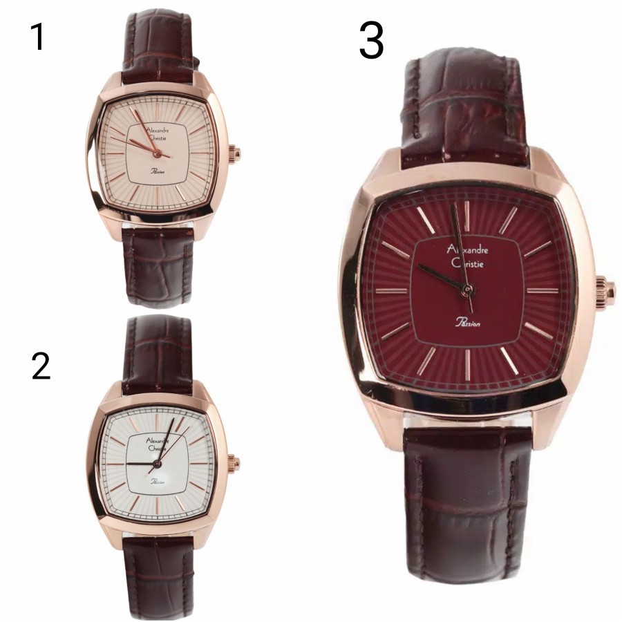 Alexandre Christie AC 2884 LH Ladies Brown Leather Strap