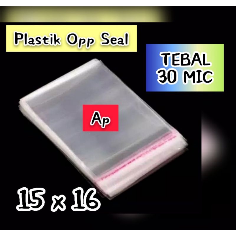 

Plastik OPP seal atas uk 15 x 16 cm ( 30 micron ).