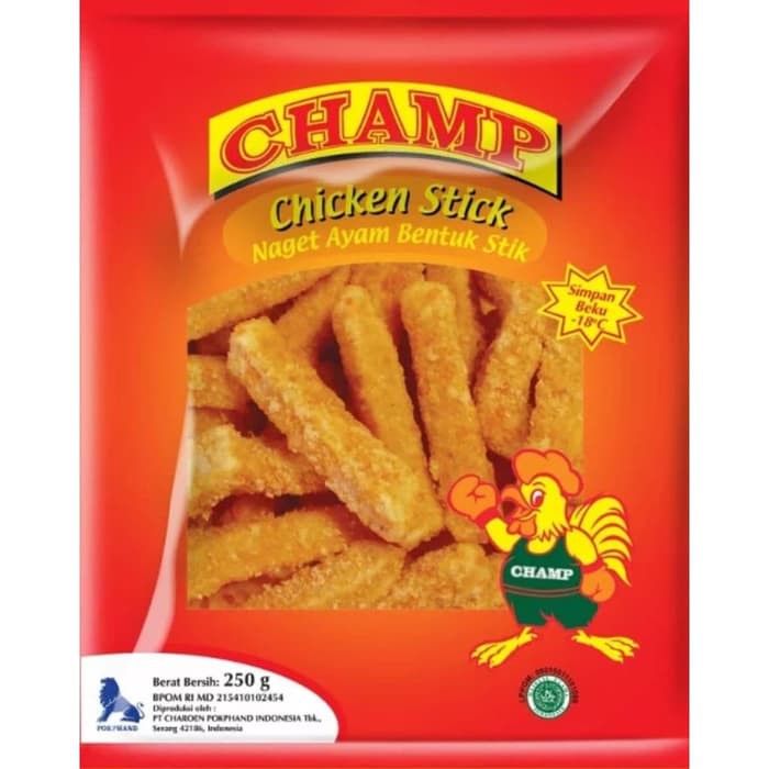 

CHAMP MITRA CHICKEN STICK 250 GR NAGET AYAM BENTUK STIK