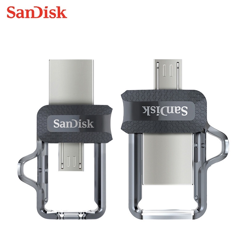 Sandisk 3.0 Flashdisk USB 3.0 High Speed Dual Interface Pendrive OTG 32GB 128GB 64GB Untuk Android