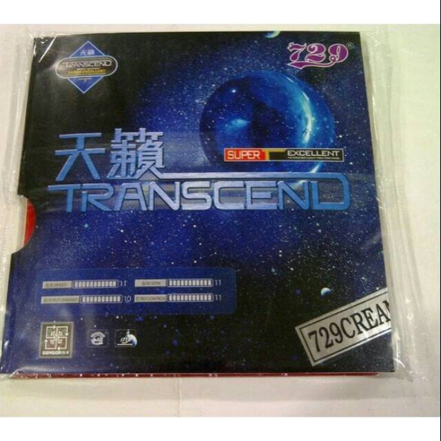 Karet Rubber Bat Bet Pingpong Tenis Meja 729 TRANSCEND CREAM ORIGINAL