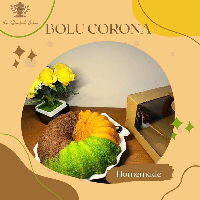 

Kue bolu jadul jadoel Corona | Bolu marble 3 rasa (pandan, coklat, vanilla)