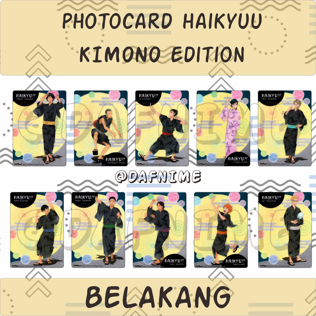 PHOTOCARD HAIKYUU KIMONO EDITION