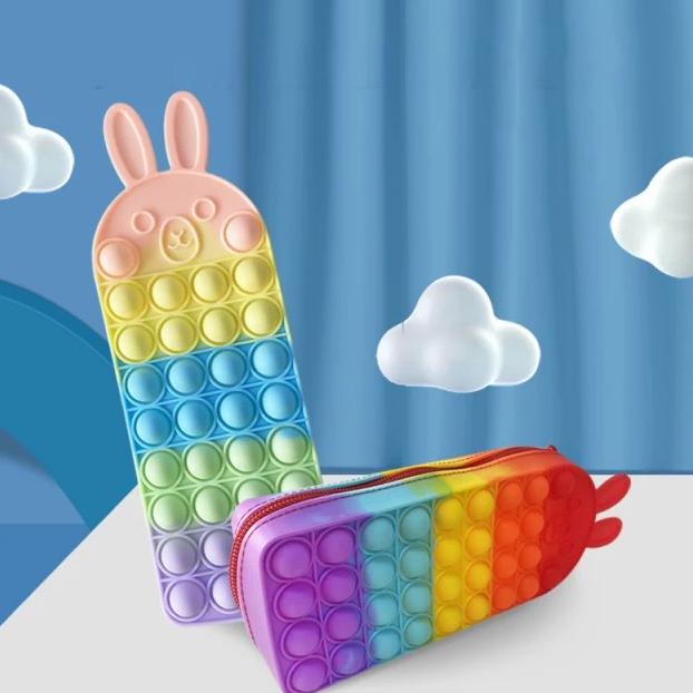 

Office & Stationery | Alat Tulis | Mainan Pop It Pencil Case Rabbit/Kotak Pensil Pop It/Fidget Toys | Best Seller