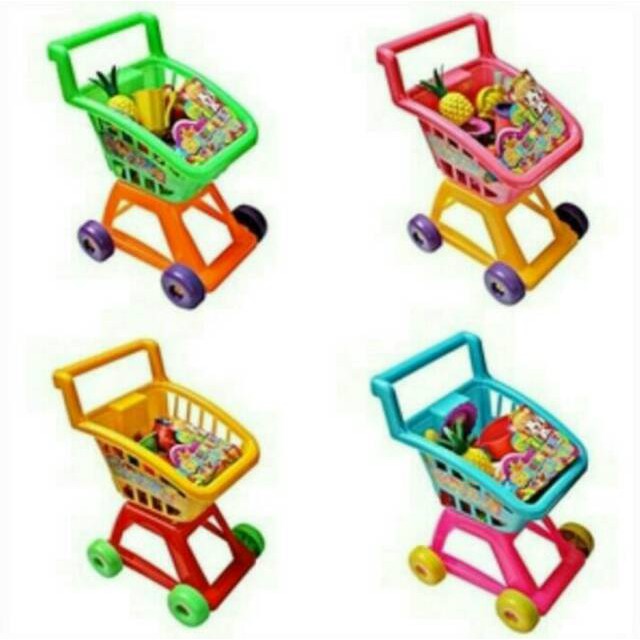Ready                             Mainan troli / Keranjang / Belanjaan / dorongan bayi / Troli