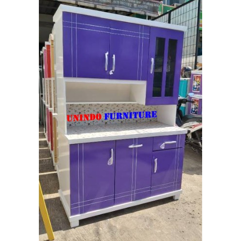 LEMARI DAPUR KITCHEN SET KAYU 3 PINTU UNGU