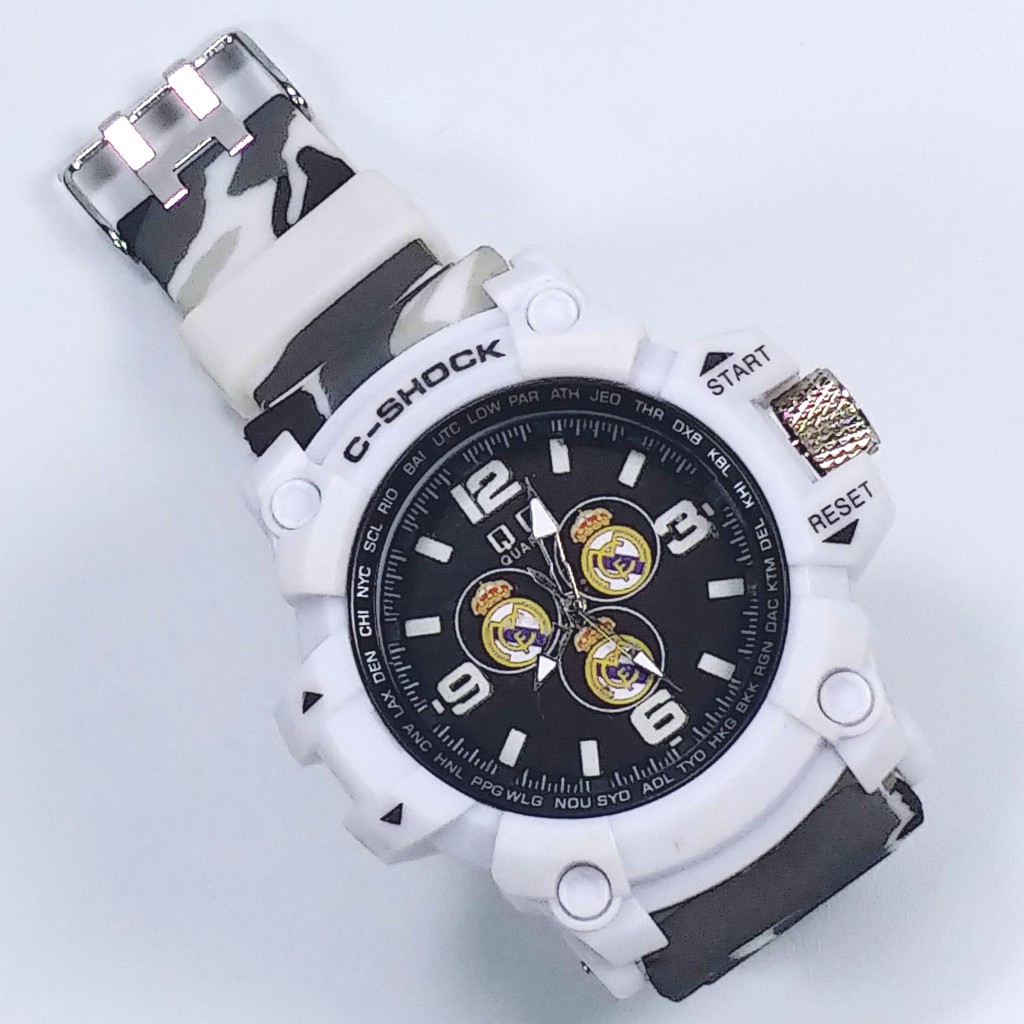 [MANTUL TUL TUL] JAM TANGAN REAL MADRID STRAP PUTIH ARMY