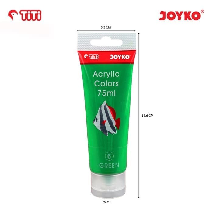 

Acrylic Color Cat Akrilik Joyko TiTi ACC-75ML-6 Green Color Warna