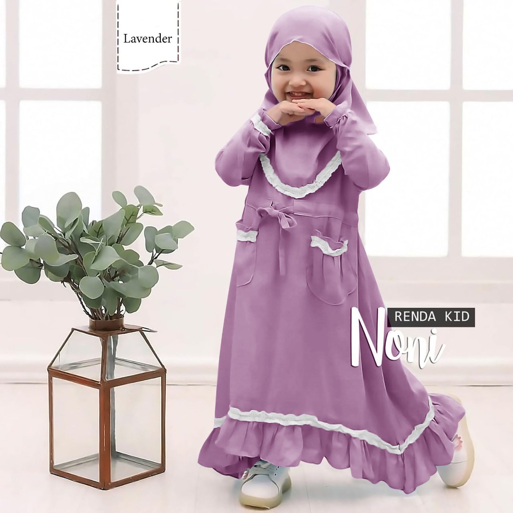 PAKAIAN MUSLIM ANAK PEREMPUAN SET SYARI NONI KIDS DMR