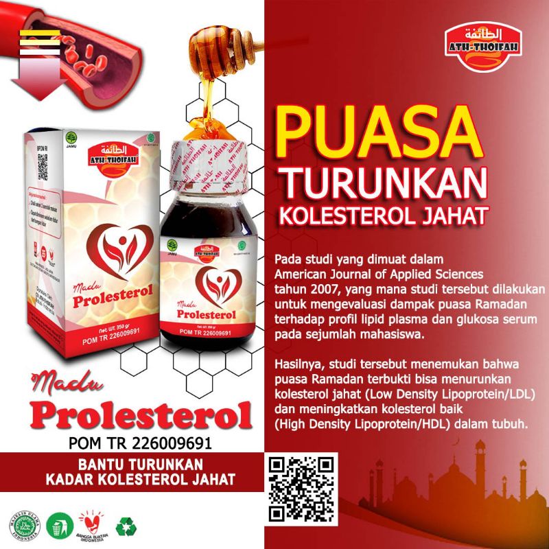 

Madu Herbal Penurun Kolesterol 350 gram