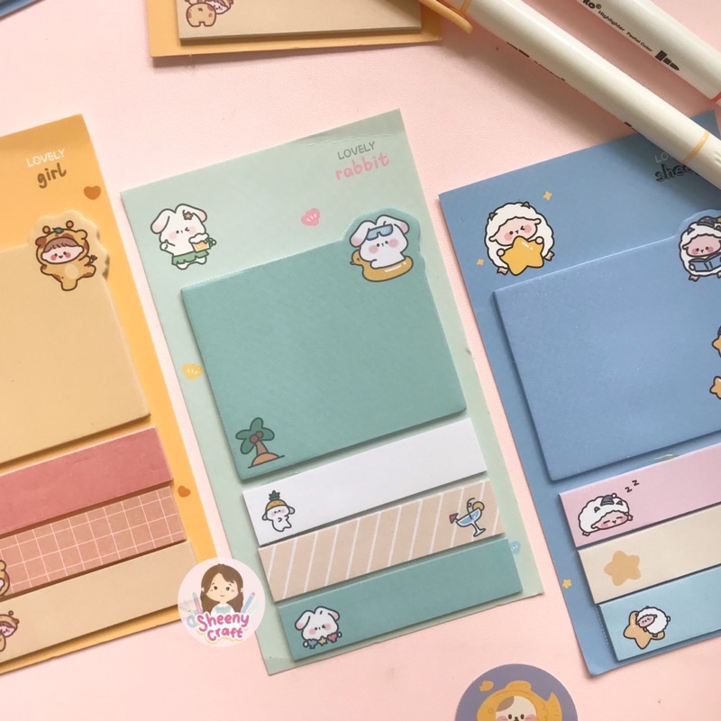 

Cutie Animal Sticky Notes 80 Lembar