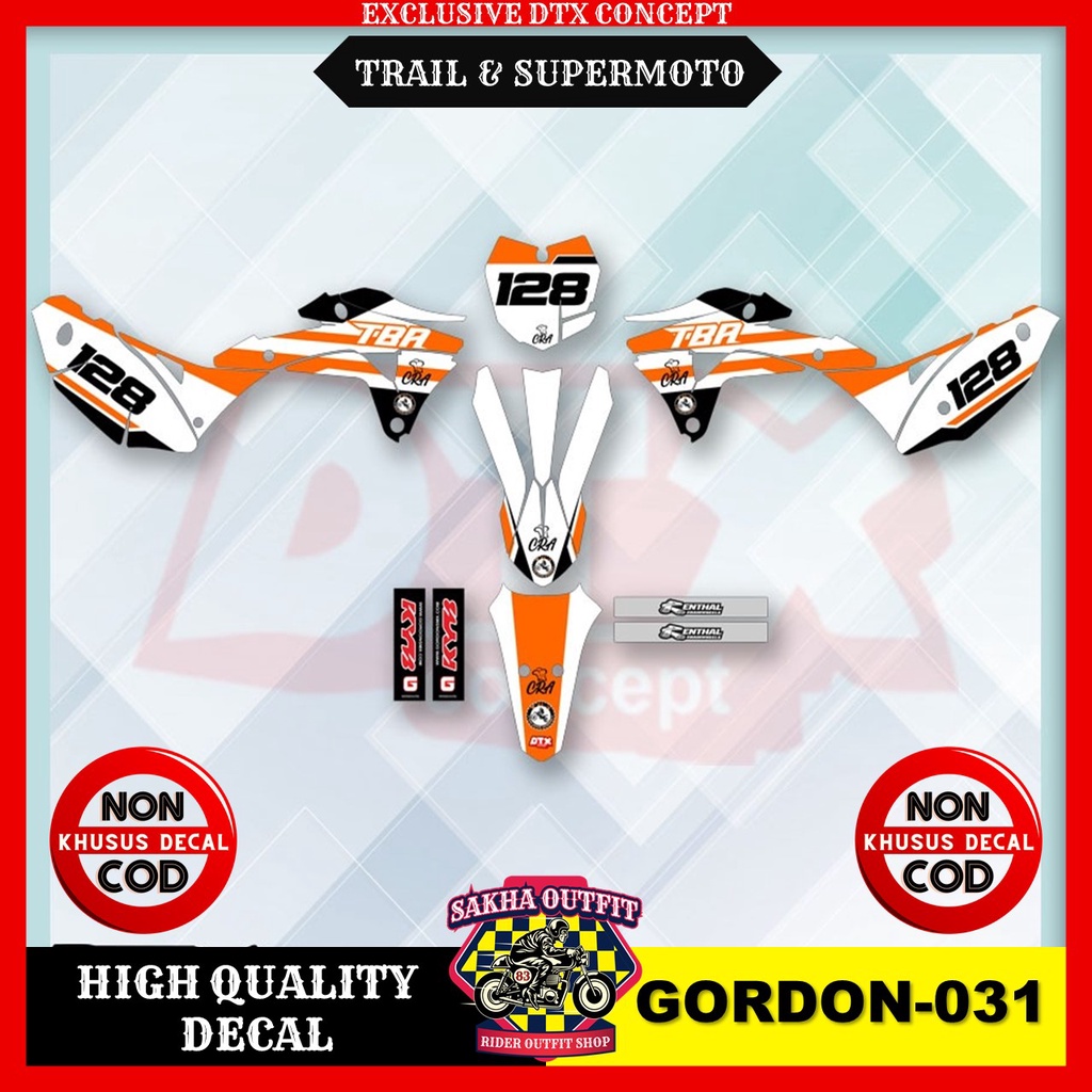 Decal klx gordon decal gordon decal klx gordon full body decal body gordon stiker motor stiker varia