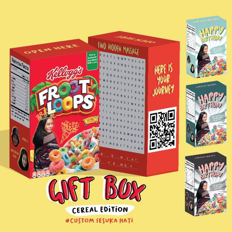 

GIFT BOX CUSTOM CEREAL KADO | CEREAL BOX CUSTOM