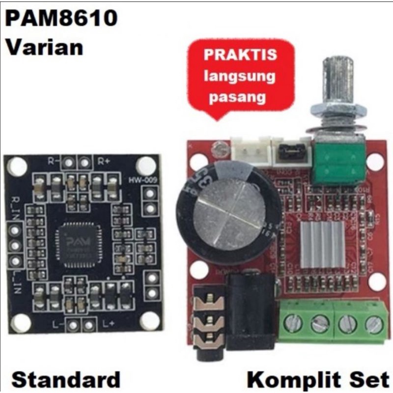 STANDAR Modul PAM8610 2x15W HIFI Stereo Mini Power Digital Amplifier Class D