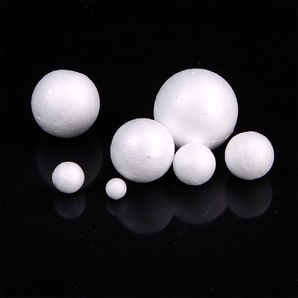 20 PCS Bola Busa Polystyrene Styrofoam Ukuran 10-40mm  20pcs Bola Styrofoam Polystyrene Warna Putih Untuk Craft DIY 20pcs Stiker Dinding Dengan Bahan Polystyrene Dan Bentuk Bulat Warna Putih