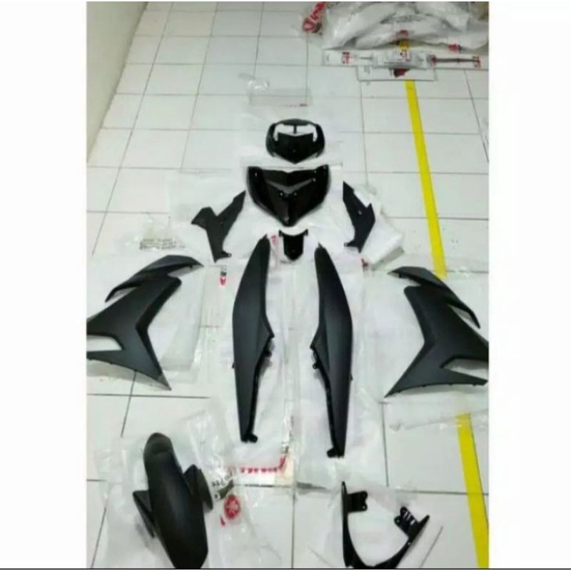 COVER FULL BODY HALUS PLUS BEHEL JOK JUPITER MX KING 150 HITAM ORI