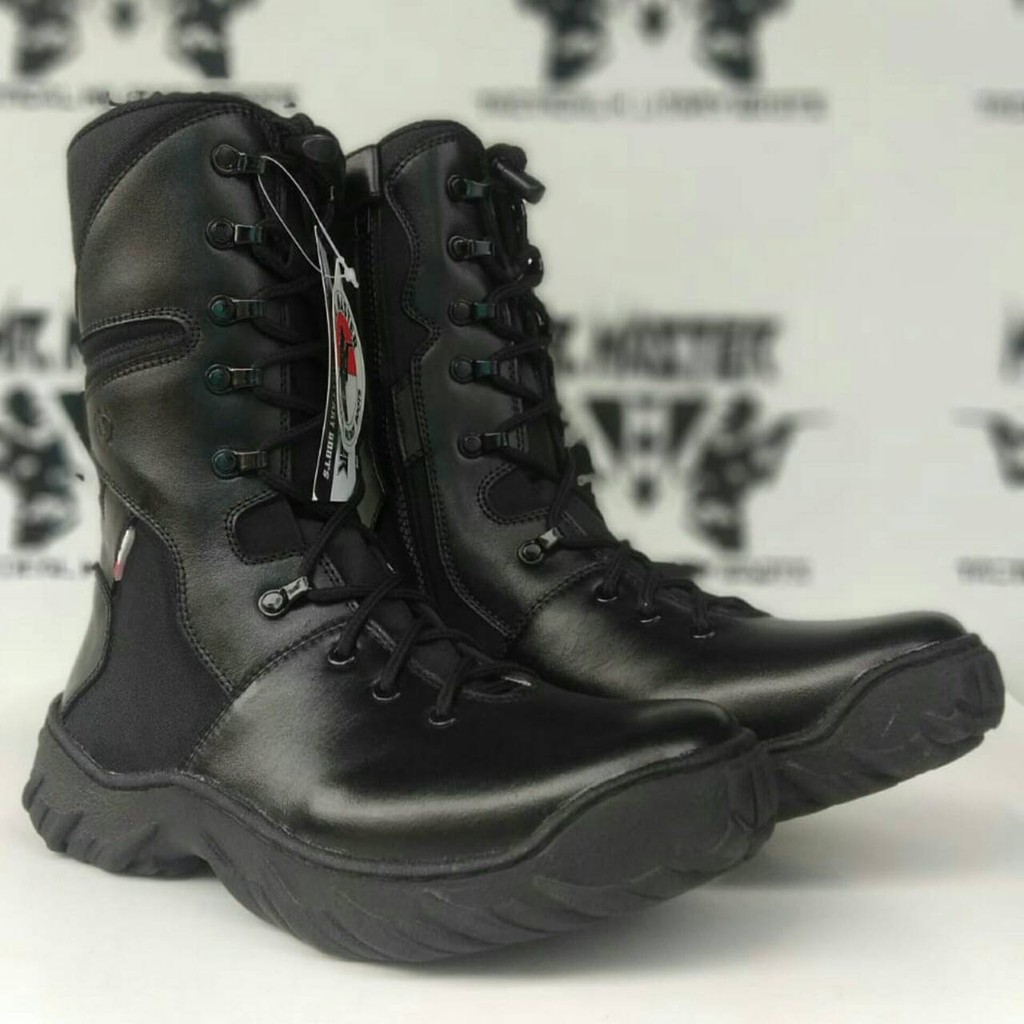 SEPATU PDL NINJA KULIT ASLI MERK MR MASTER SEPATU PDL TNI POLRI SEPATU PDL SECURITY SATPAM