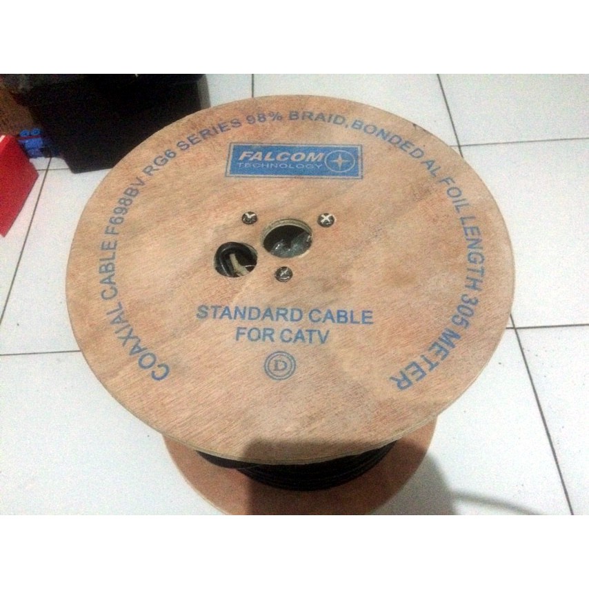 Kabel Antena TV Outdoor Falcom Coaxial RG6 75ohm/mtr