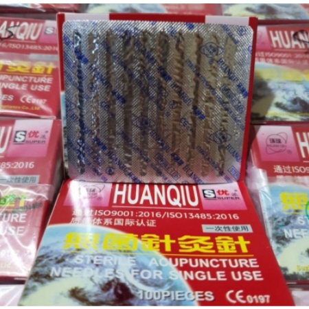 Akupuntur HUANQIU Tanpa Pentol - 1 Box isi 100 Pcs