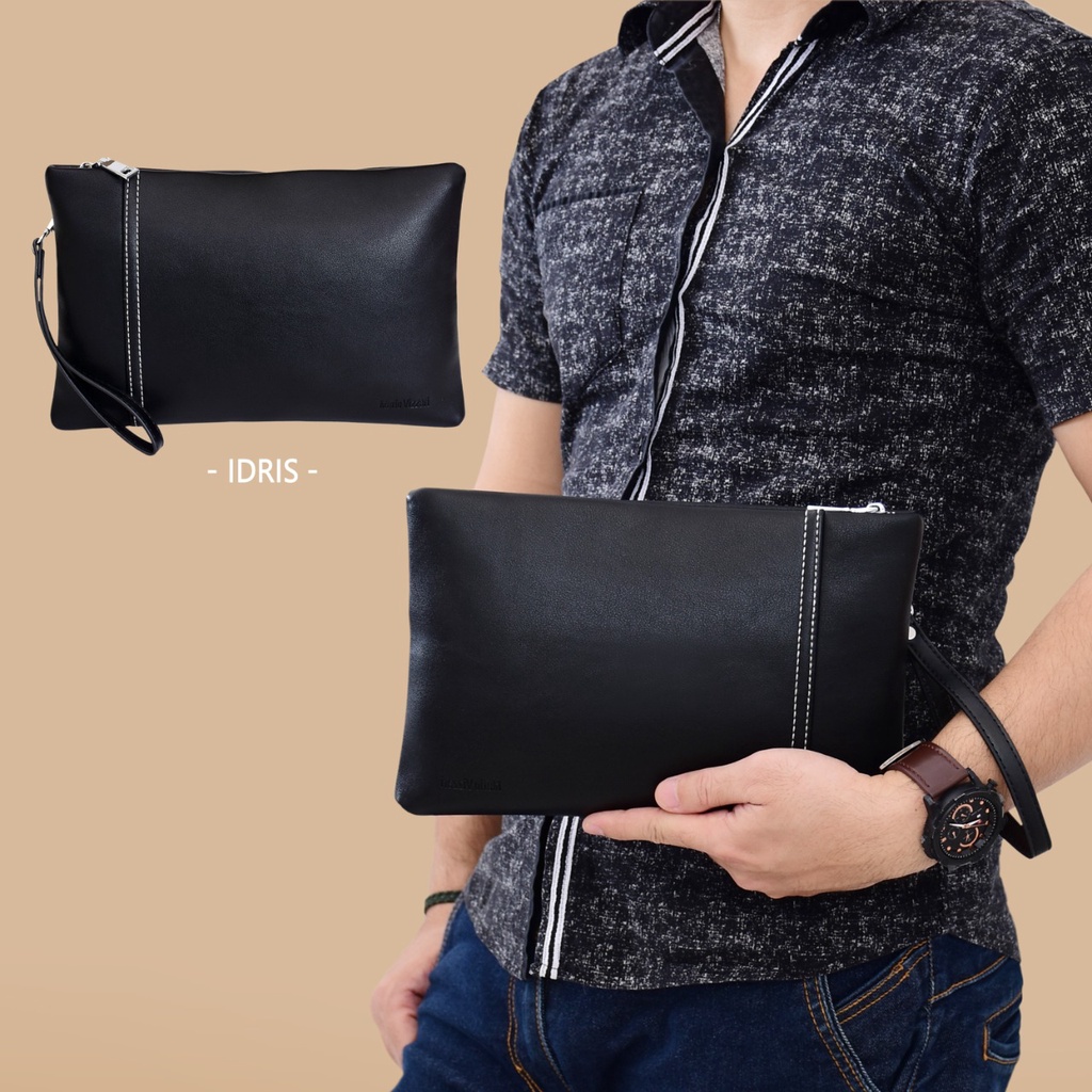 Tas Clutch Pria Kulit Mario Vizzari Idris (6628)