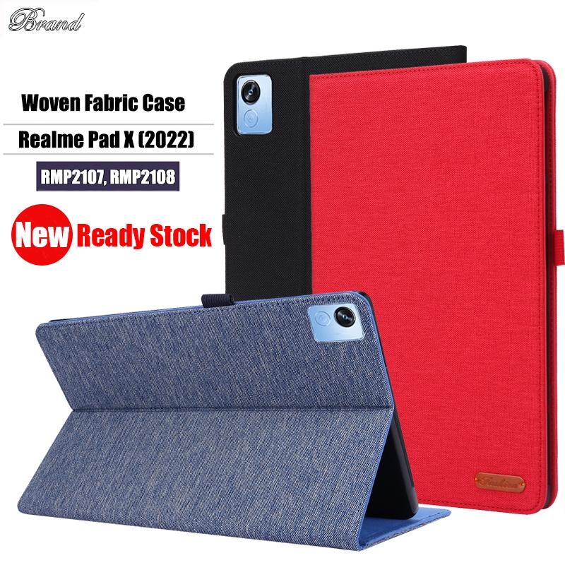 Flip Case Dompet Kulit Tekstur Anyaman Holder Kartu Untuk Realme Pad X 10.95 &quot;2022 RMP2107 RMP2108 5G