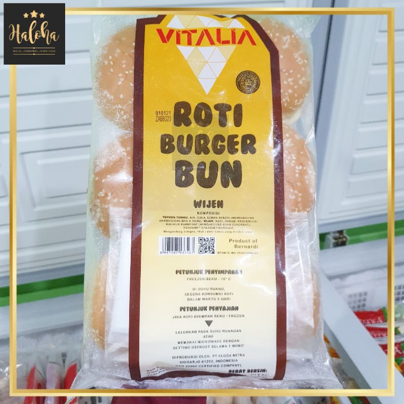 

Vitalia Roti Burger Bun Wijen 300 gr