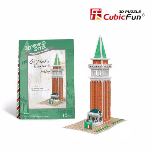 CUBIC FUN 3D WORLD STYLE PUZZLE ITALY ST MARK CAMPANILE