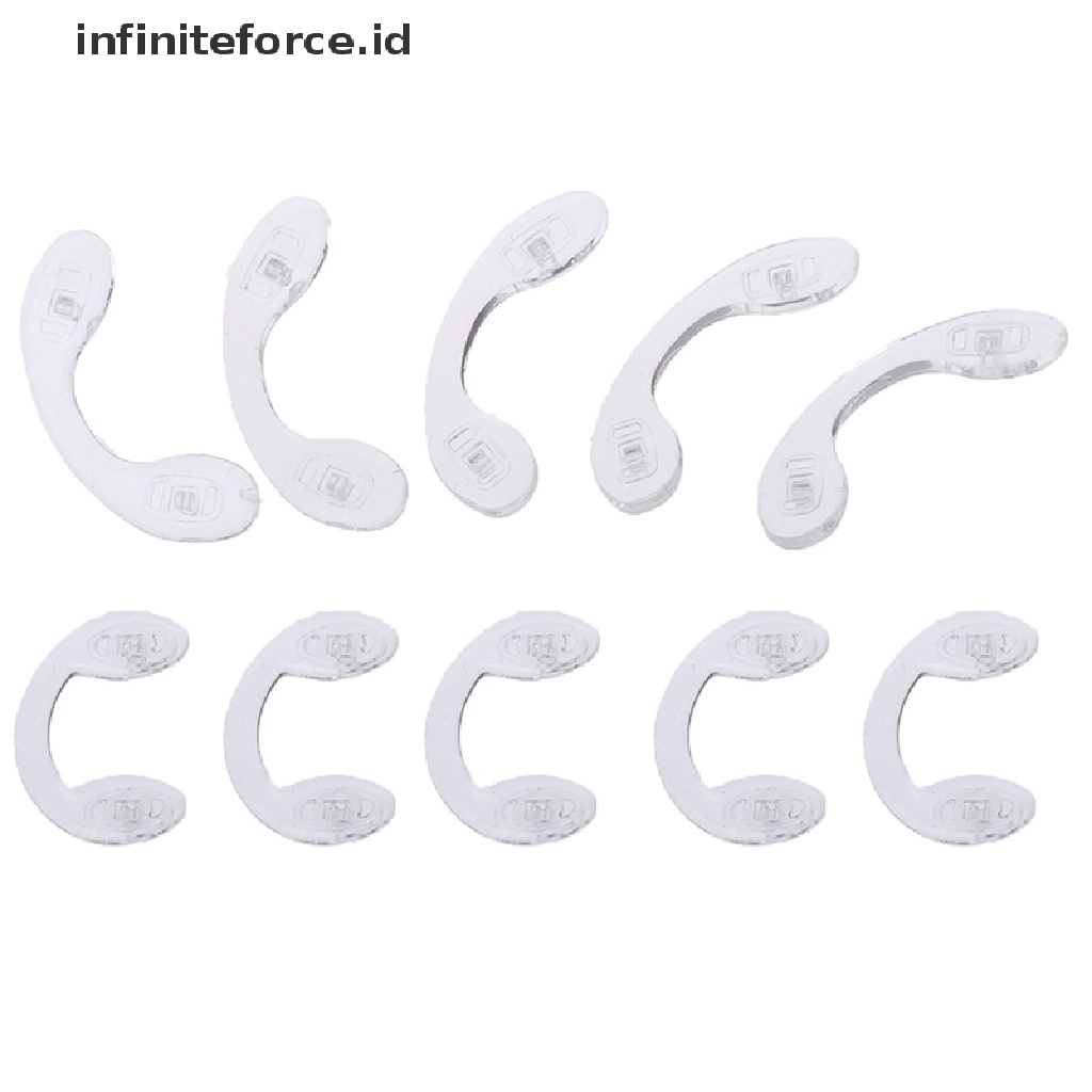 Infiniteforce.id 5pcs Bantalan Hidung Bahan Silikon Lembut Anti Slip Untuk Kacamata