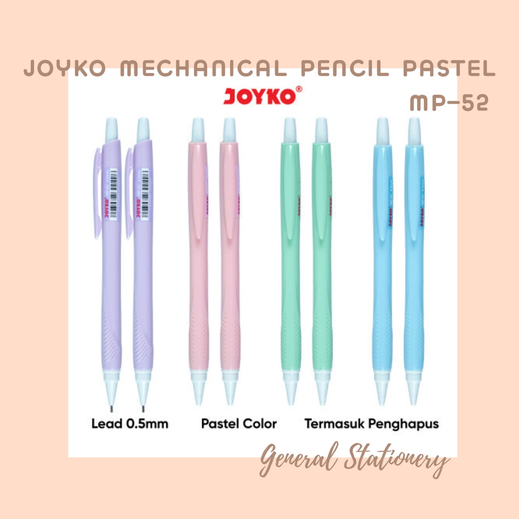

Joyko Mechanical Pensil MP-52 / Joyko Pensil Mekanik MP-52 Pastel