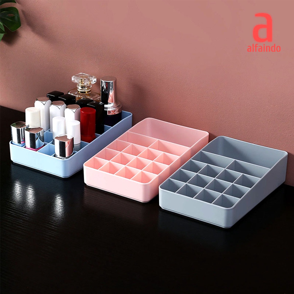 Alfaindo Rak Kosmetik Tempat Penyimpanan Lipstik Plastik 15 Sekat - RKP009