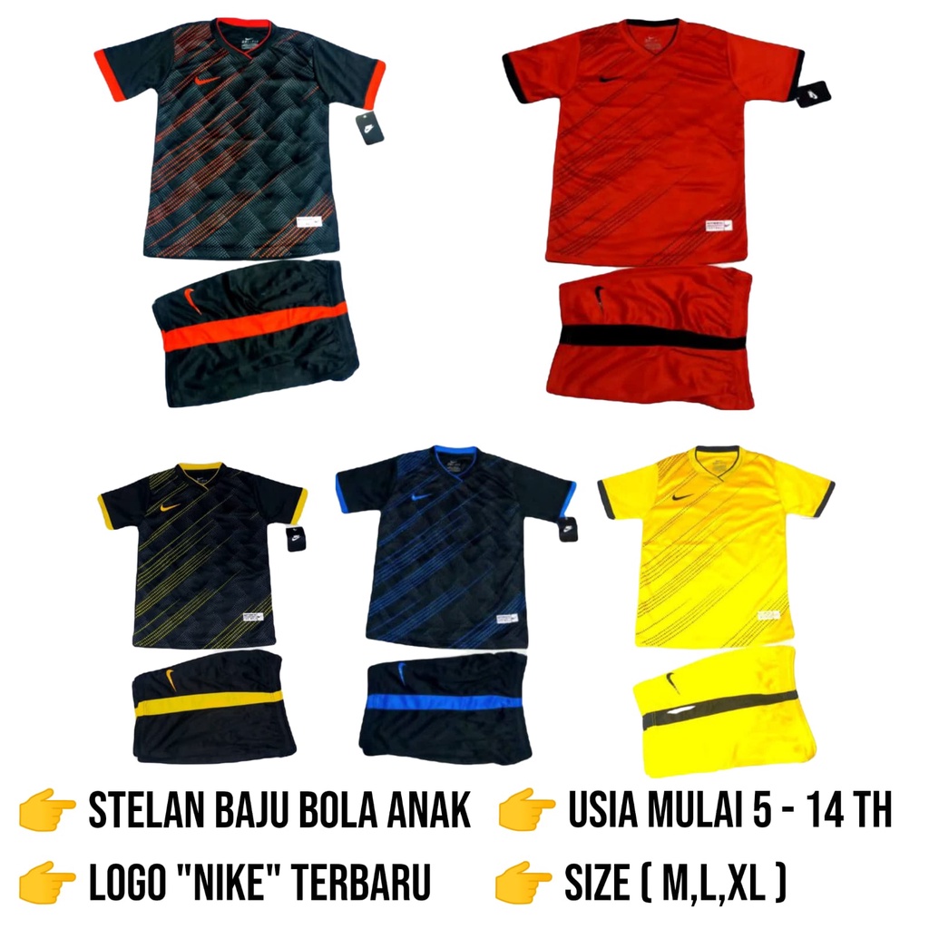 Baju stelan anak kaos olahraga kaos bola kaos footsal kaos seragam team usia SD SMP