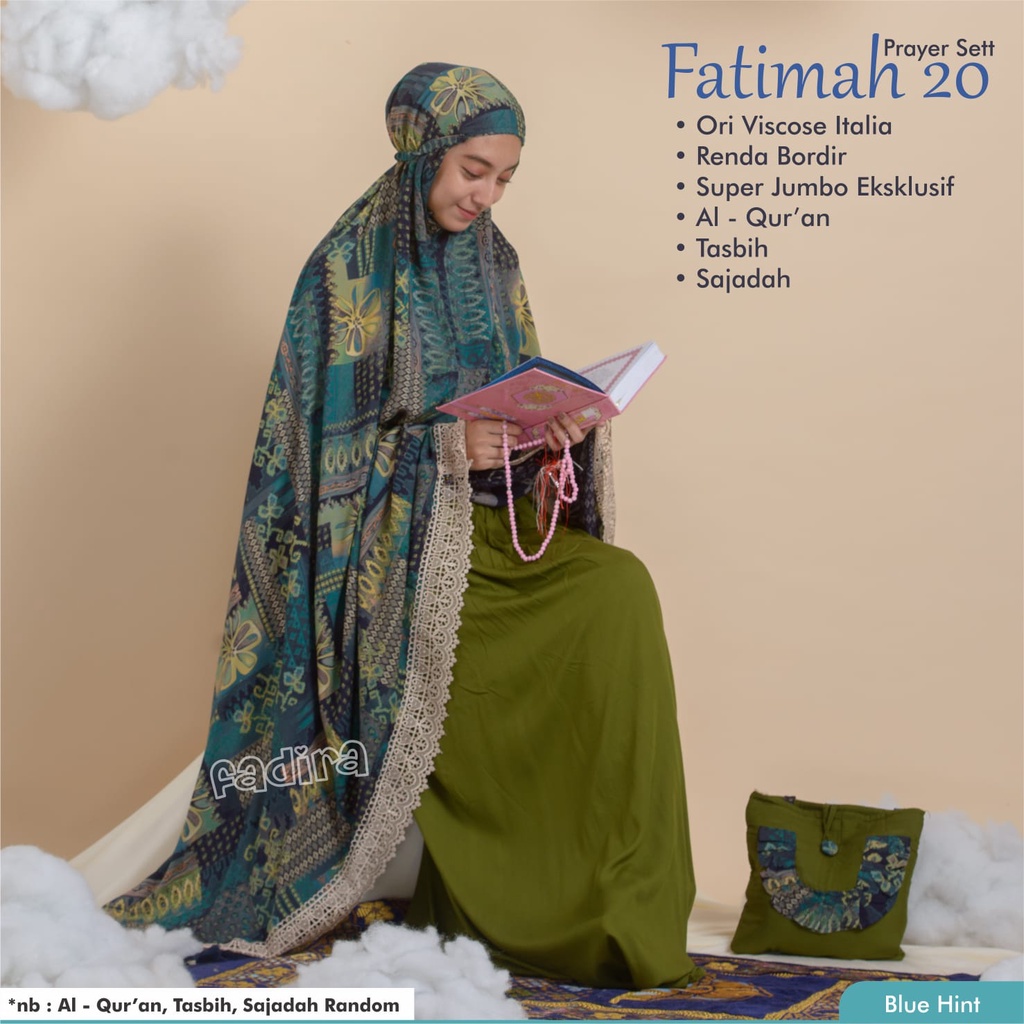 mukena fatimah 20 | mukena sajadah qur`an tasbih | mukena set | mahar set |mukena set lengkap murah
