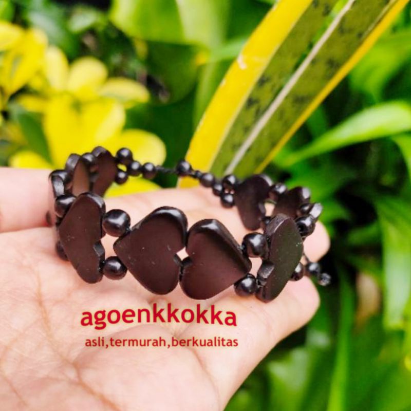 Gelang love full hitam kokka kaokah